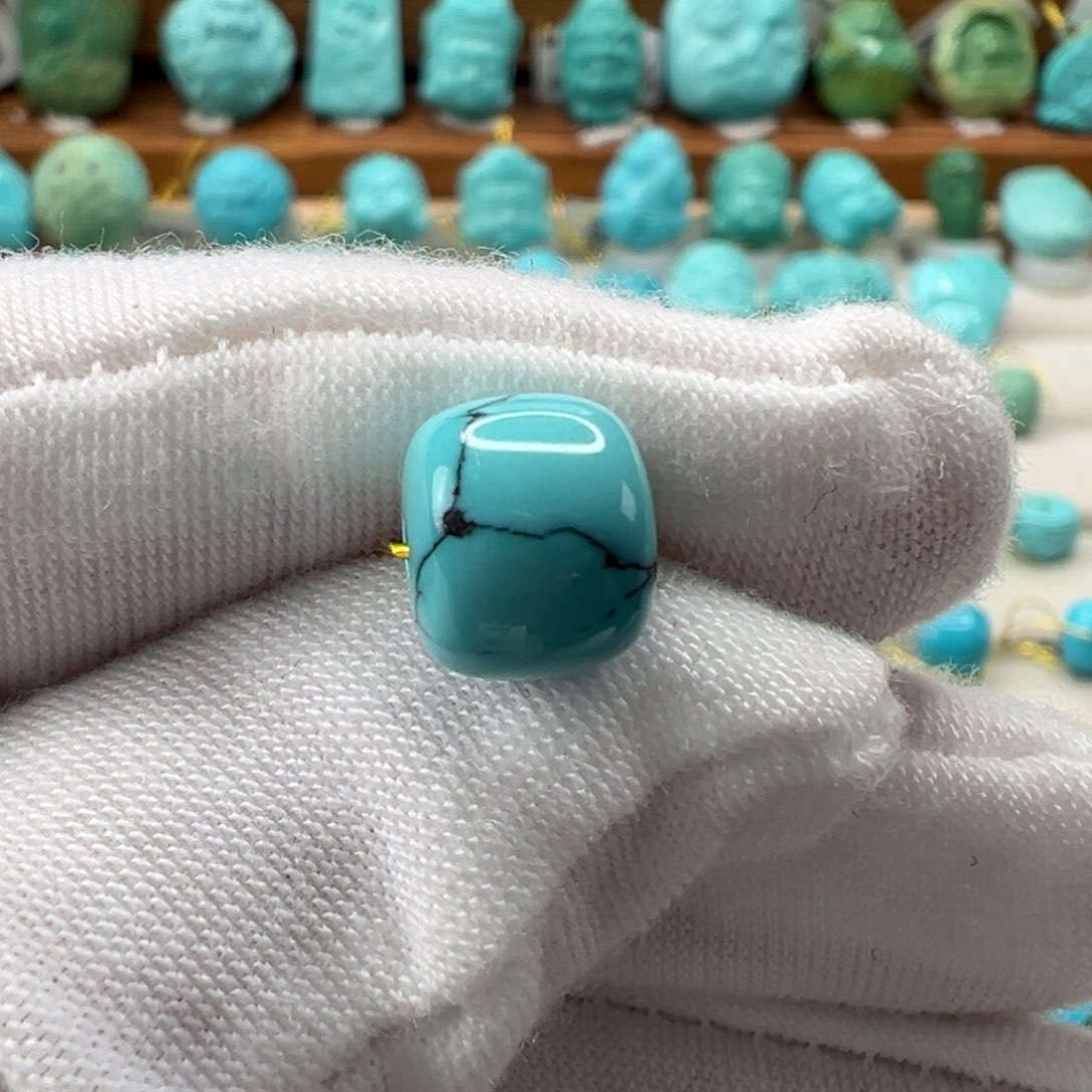 绿松石未镶嵌老型珠9mm