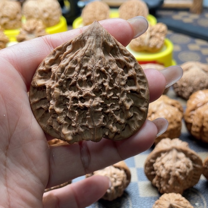 把件文玩核桃桃心官帽挂饰