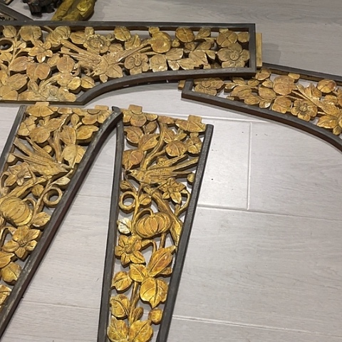 香榧木清****）4个孤品木雕120