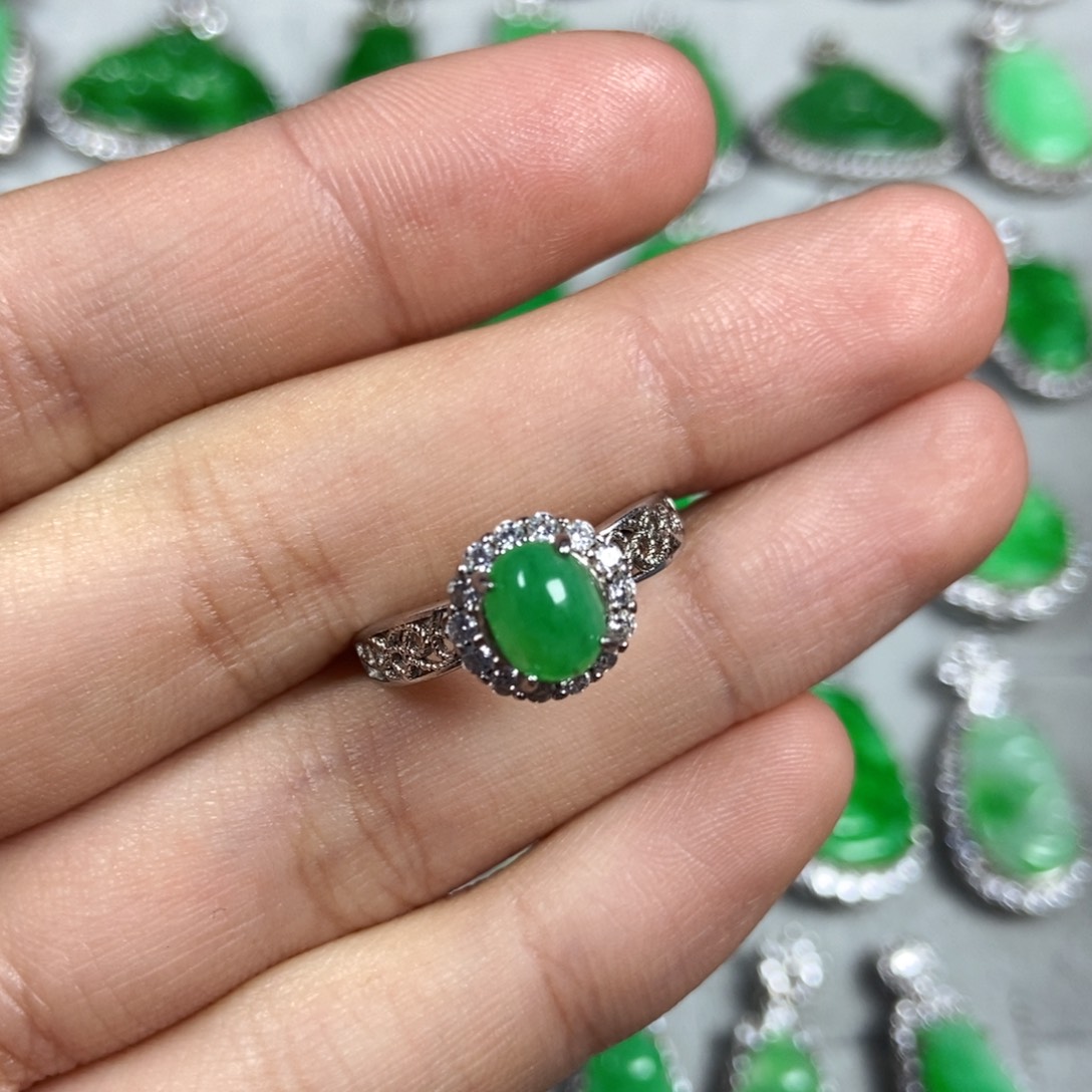 未镶嵌戒指翡翠蛋面