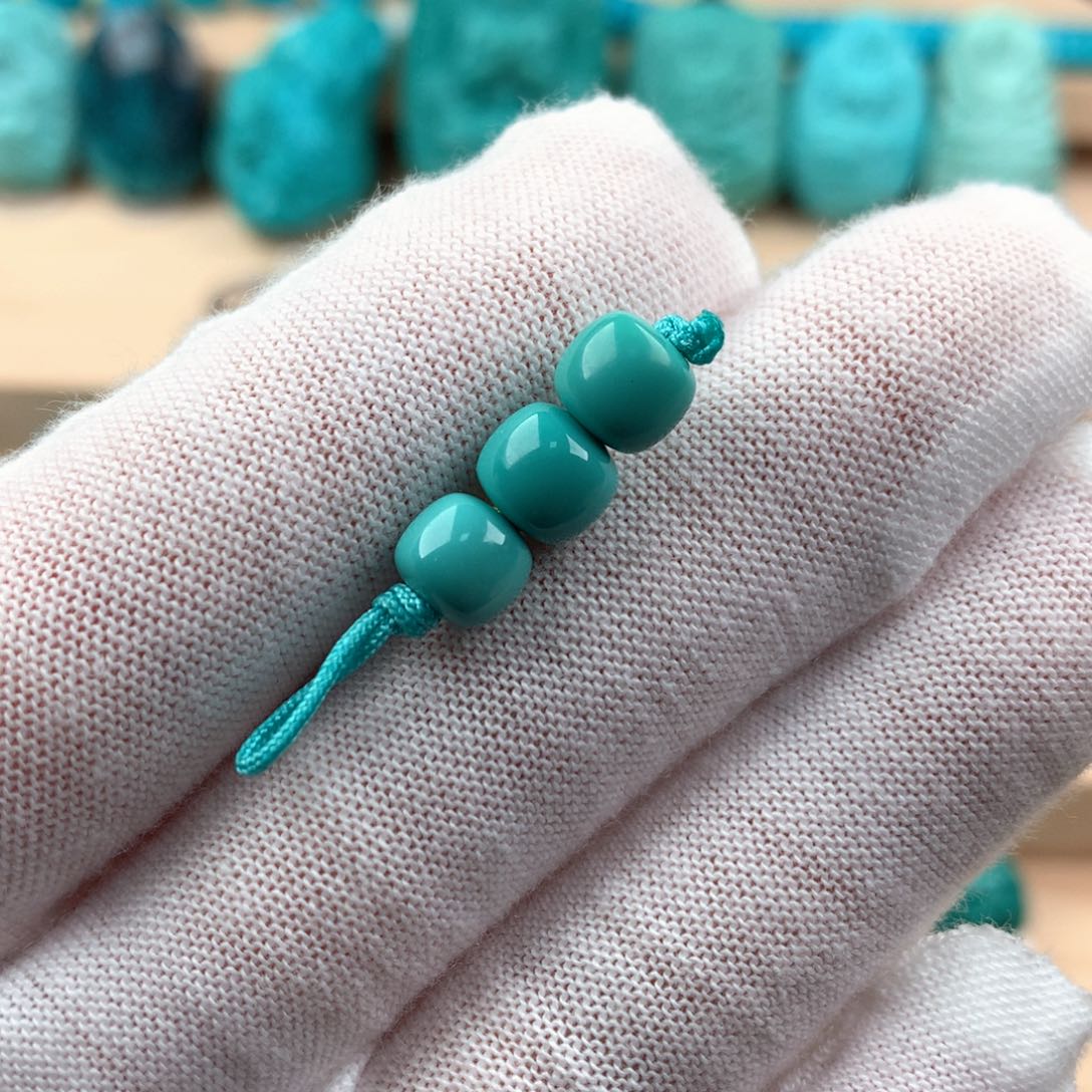 绿松石配饰银S925镶嵌6.5mm