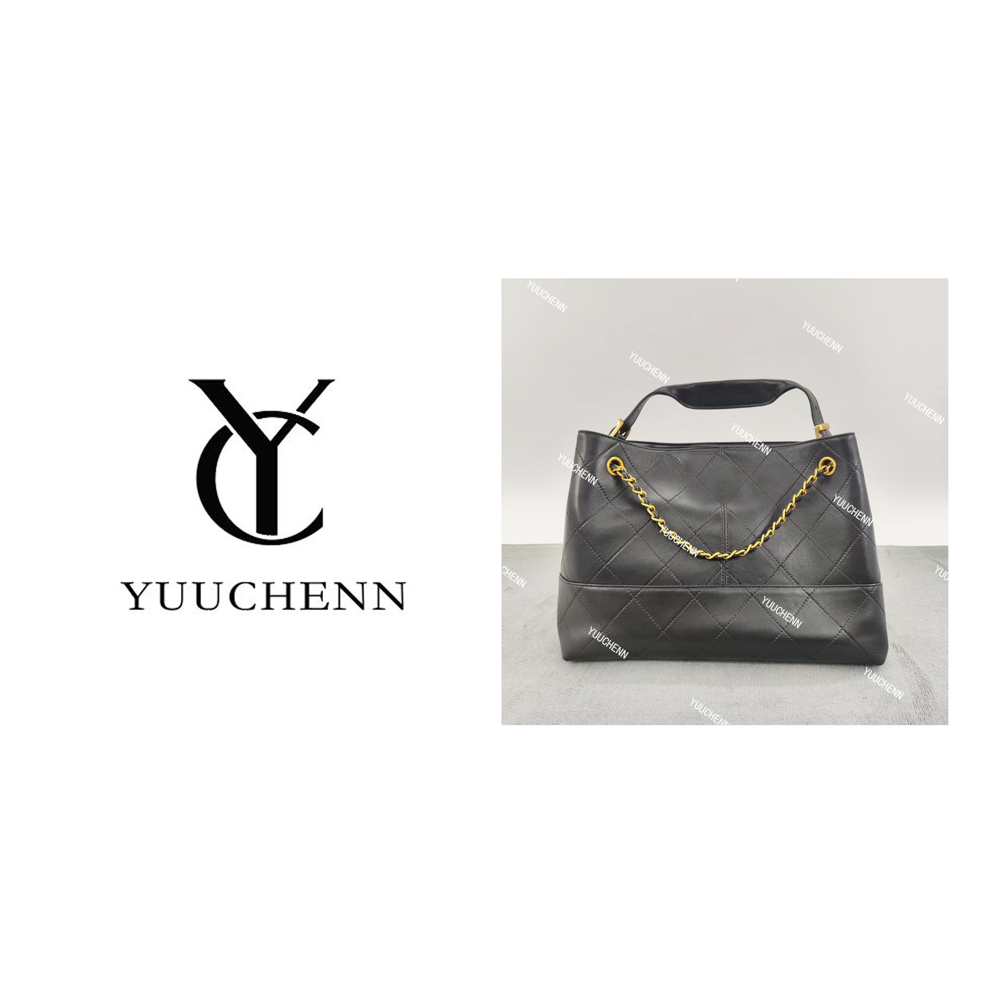 YUUCHENN/香奶奶同款【25a】33cm原创设计高定真皮包 HH6955