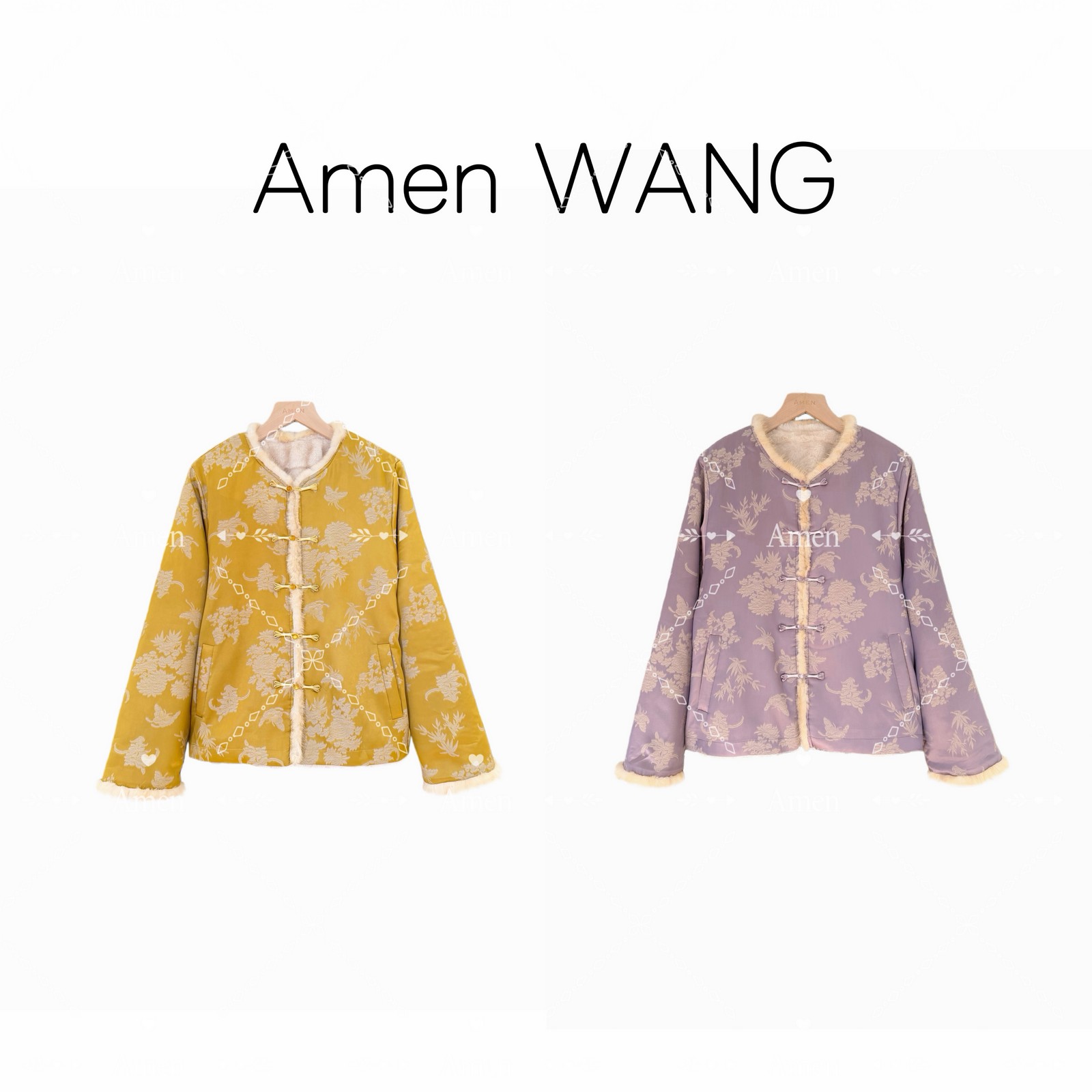 ［ 流年 ］新中式提花水貂毛棉服上衣