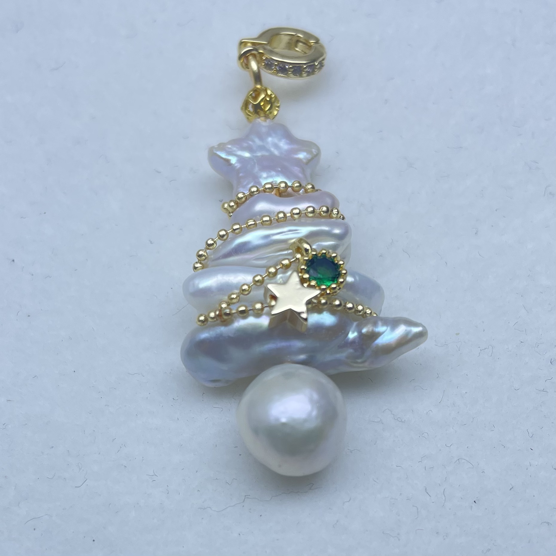 天然淡水手作珍珠吊坠复古时尚个性轻奢设计师正宗淡水珍珠项链