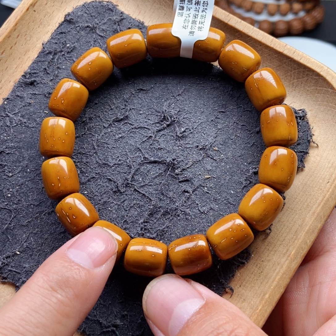 紫金鼠手串11.8mm黄金甲直切近实心