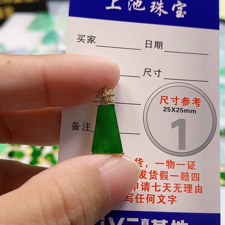 【闪购商品】翡翠颈饰18K金镶嵌翡翠
