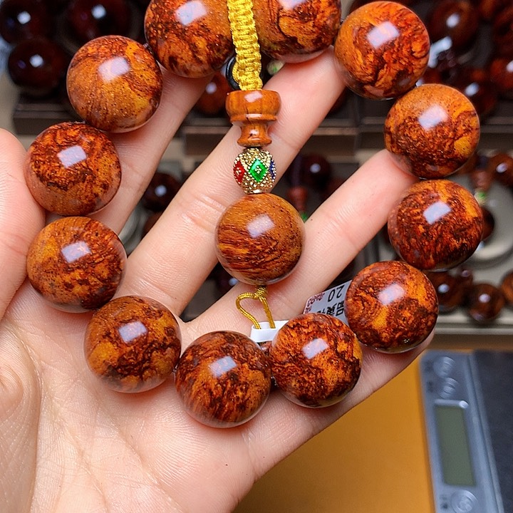 花梨木类手串/手链黄花梨风化料老挝花梨土埋料2.0