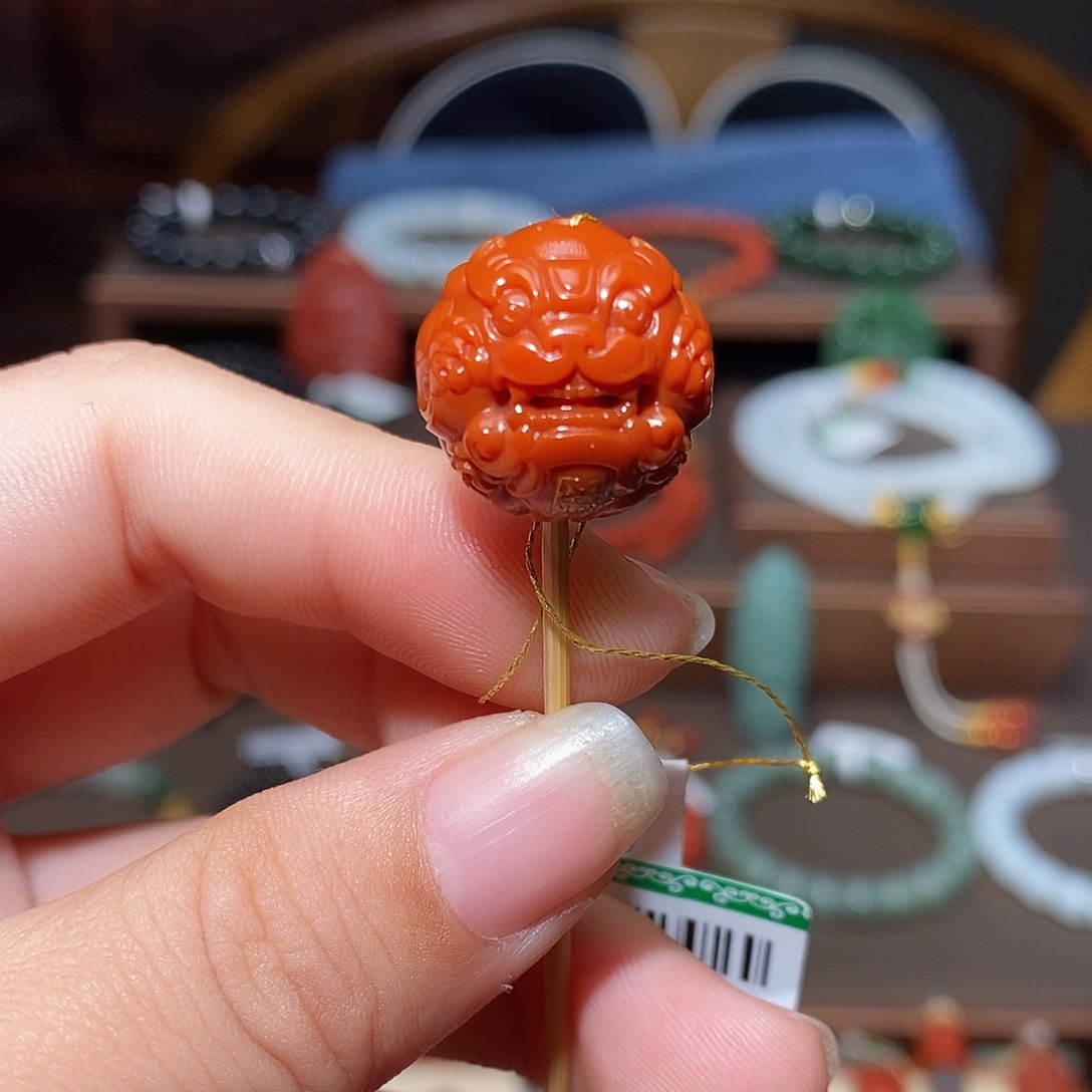 南红玛瑙手链18K金镶嵌