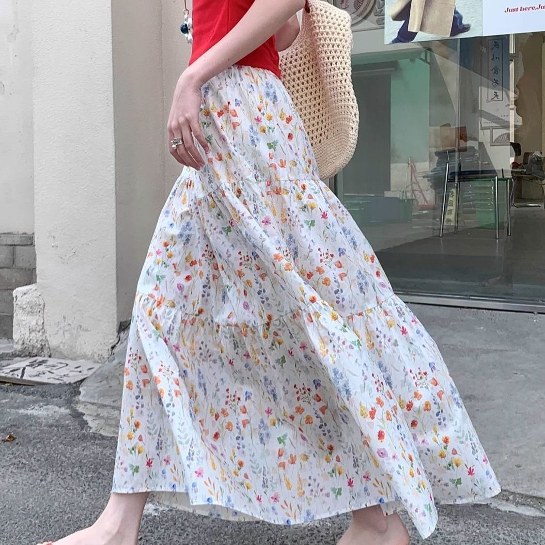 初月女装长裙学院风蛋糕裙性感修身显瘦不规则收腰小众