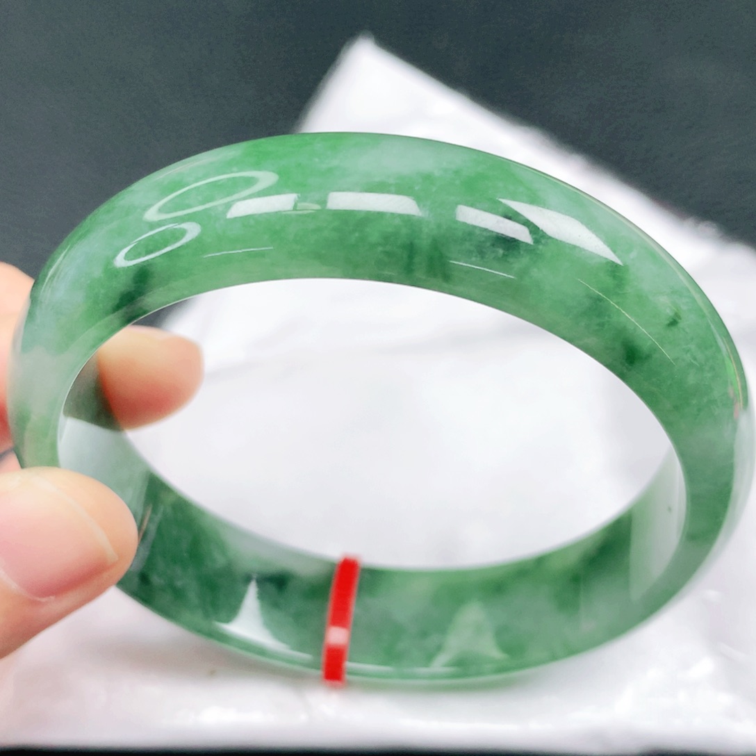 翡翠未镶嵌手镯59圈口