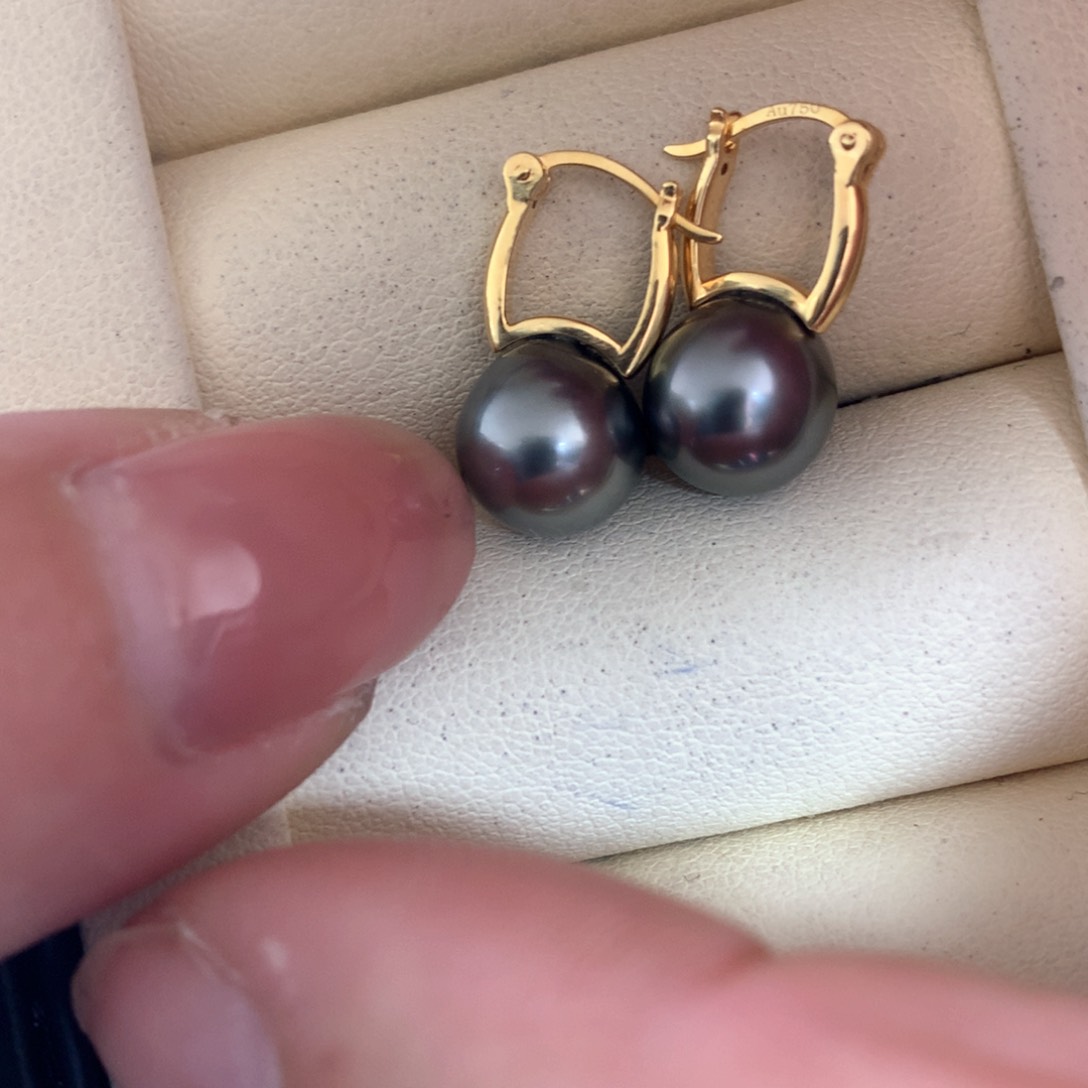 海水珍珠耳饰18K金镶嵌