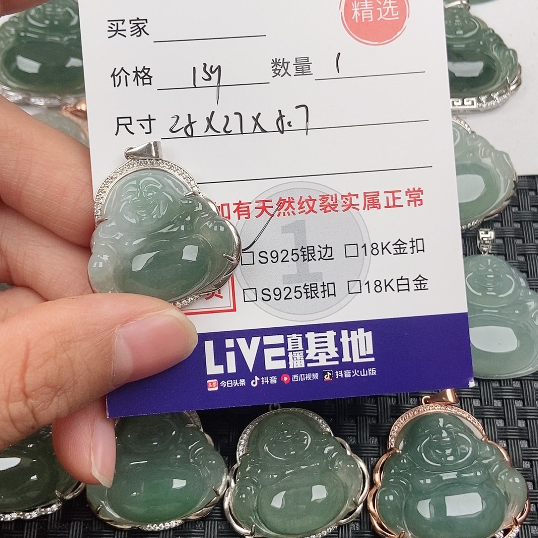 翡翠银S925镶嵌颈饰