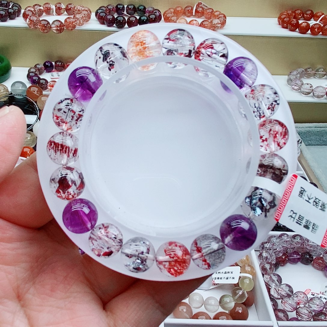 未镶嵌手串水晶彩梅