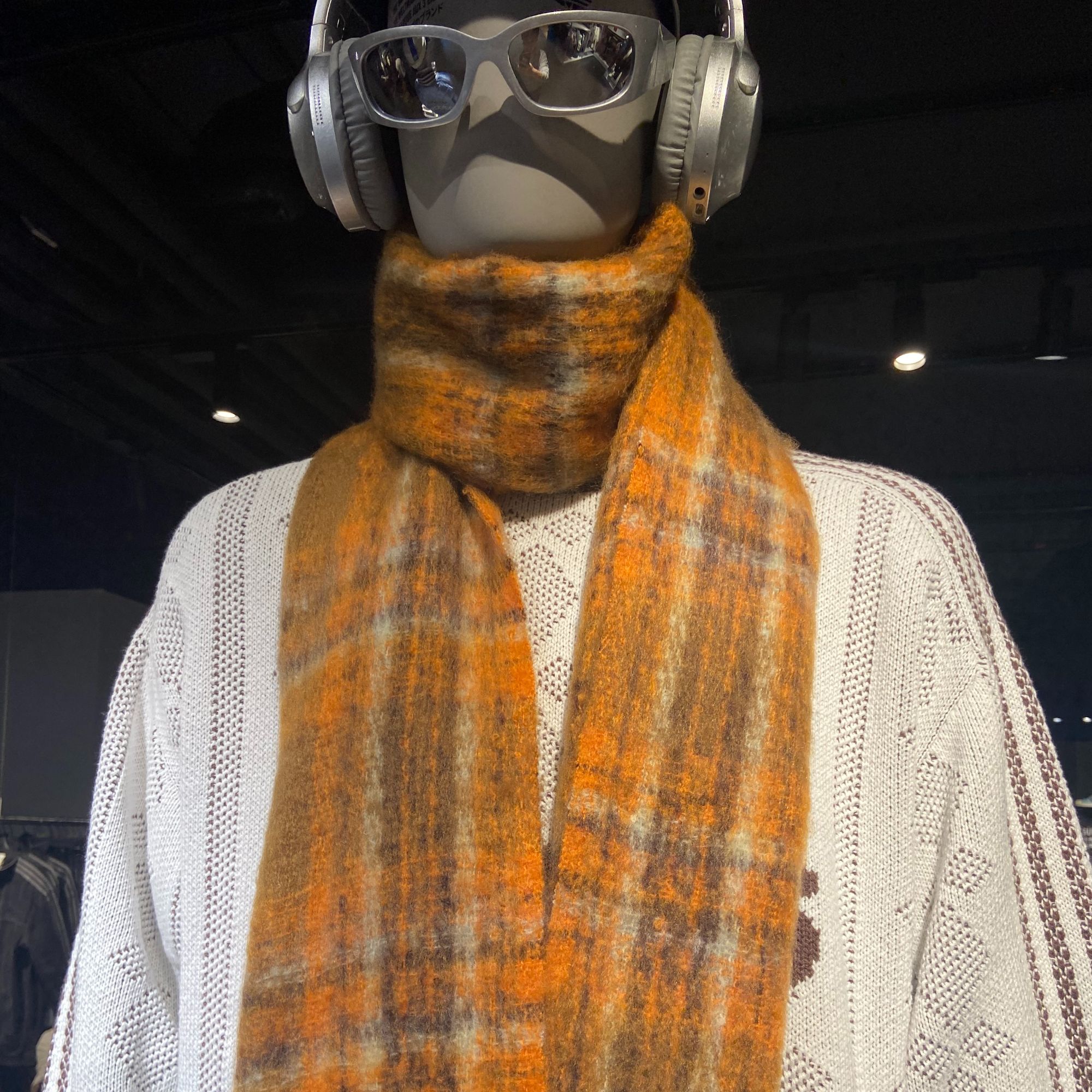 Adidas 时尚潮流百搭韩系秋冬保暖围巾 IA8908男款