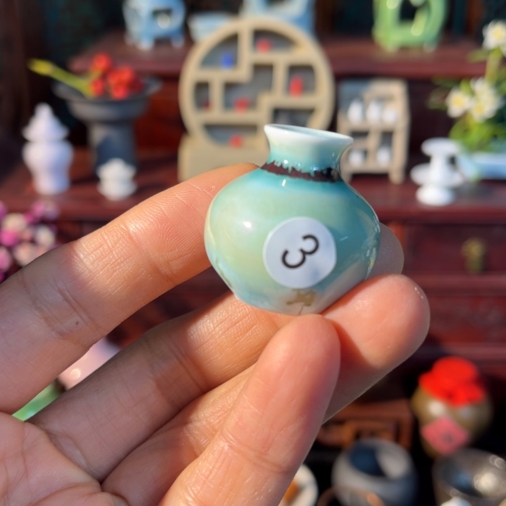 摆件微陶老王迷你花瓶