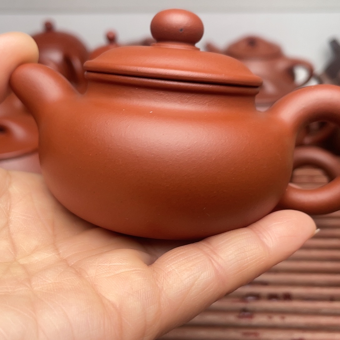 紫砂茶壶俗*紫砂壶全手工黑点介意不拍