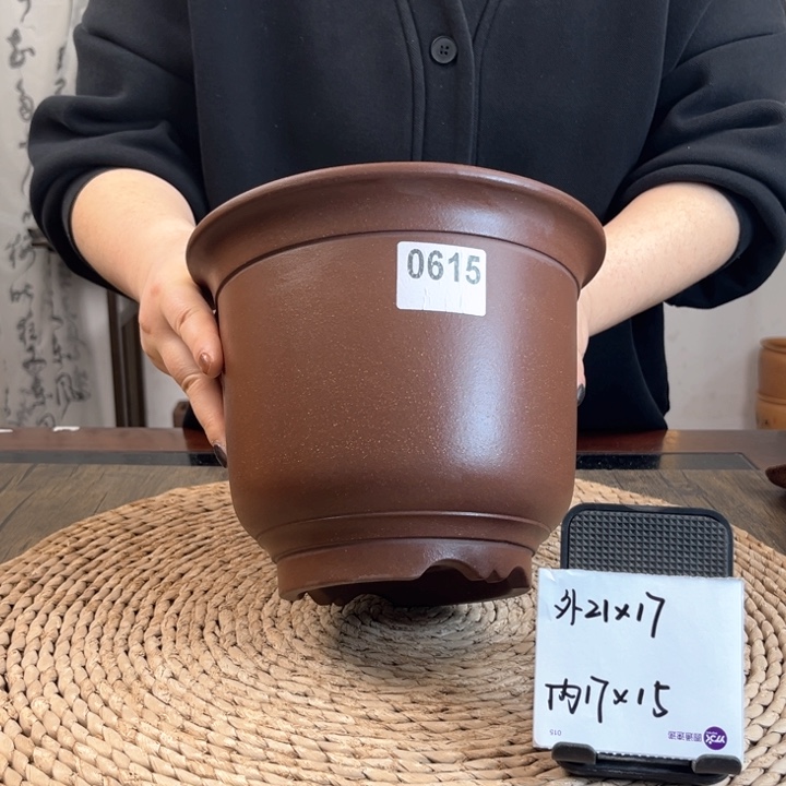 紫砂花盆紫玉金砂金钟0615