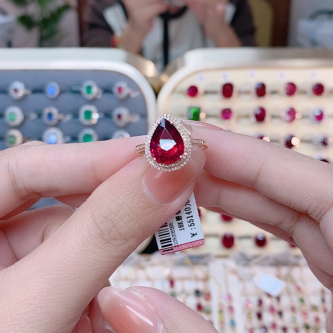 碧玺戒指18K金镶嵌普**斯11111