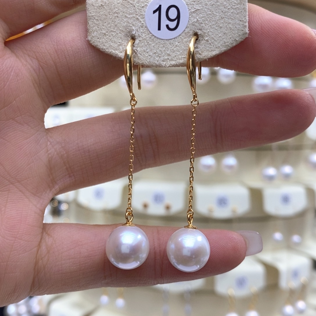 淡水珍珠耳饰银S925镶嵌