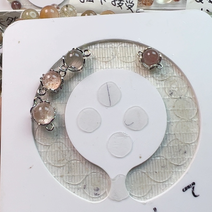 水晶手链银S925镶嵌奶****