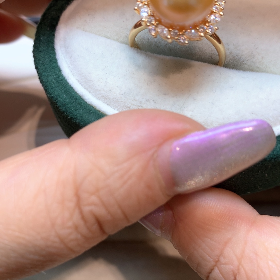 海水珍珠戒指银S925镶嵌