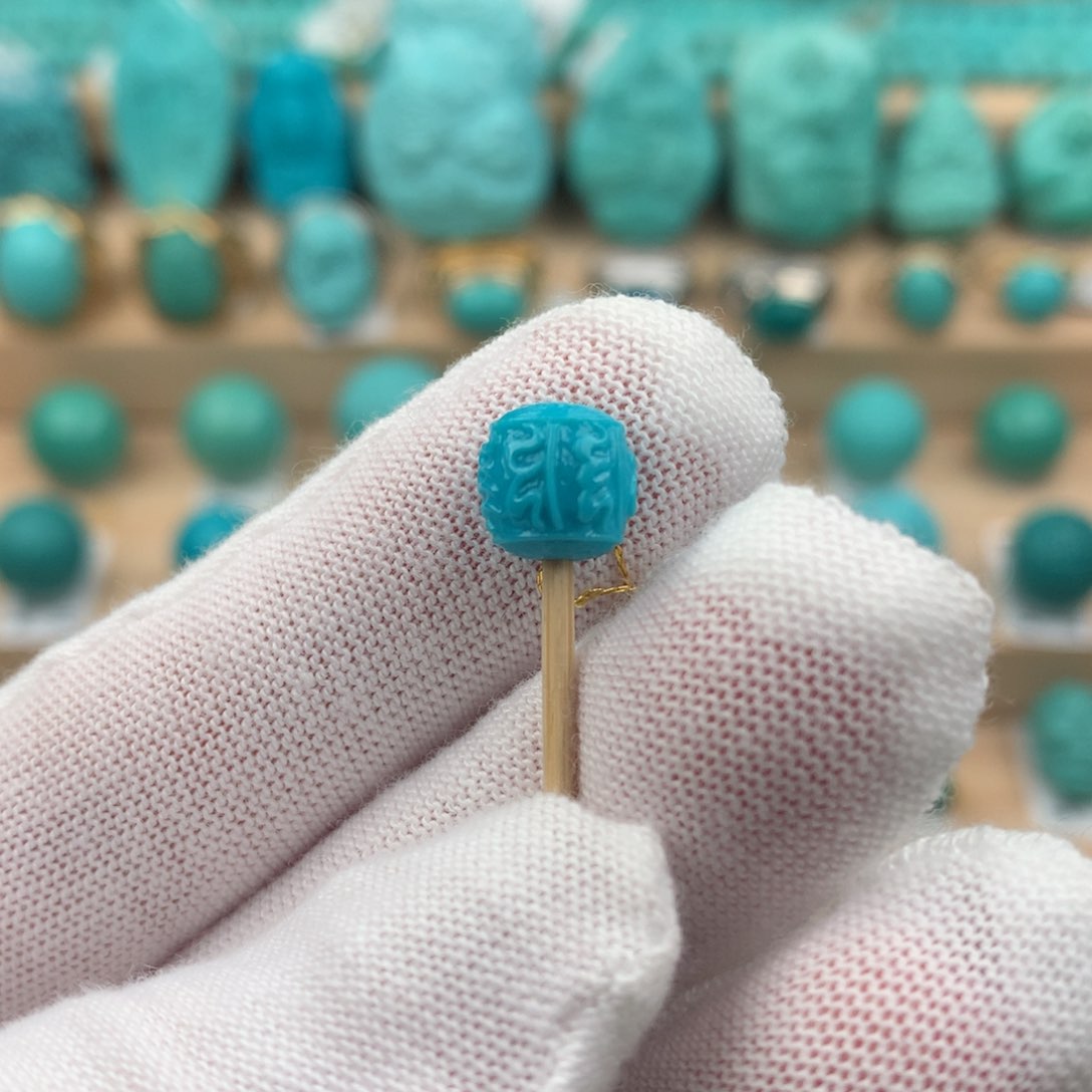 绿松石配饰未镶嵌卡8*8