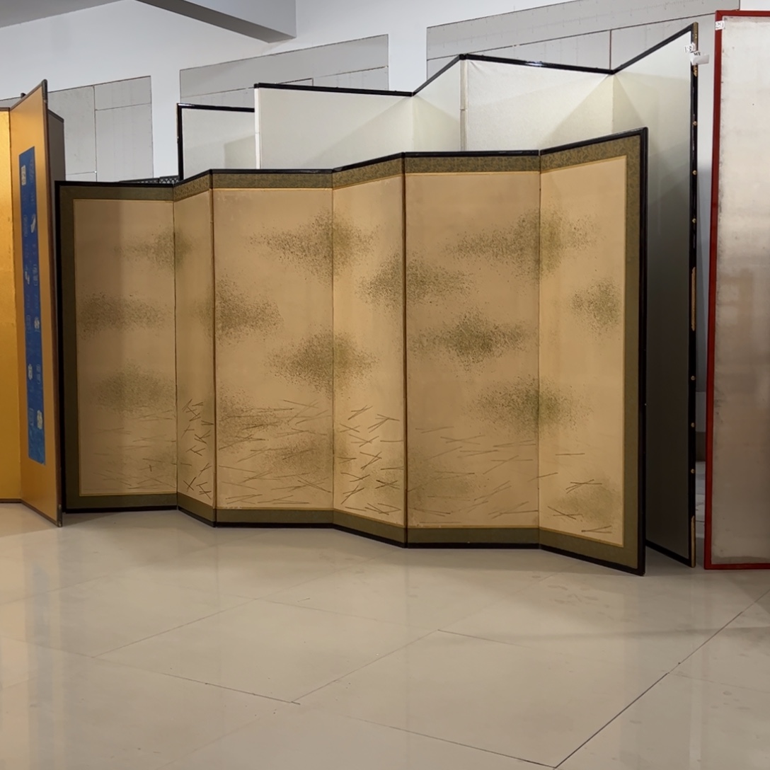 绘画屏风框画茶空间设计