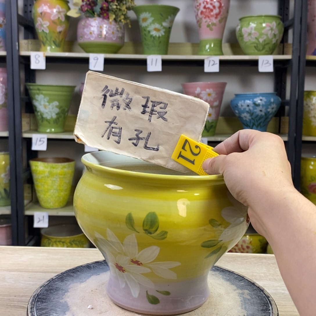 景德镇手工手绘陶瓷花盆