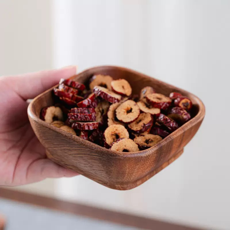 高档胡桃木果盘实木圆形木盘高脚儿童零食水果盘沙拉碗果盘