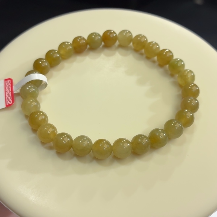 翡翠未镶嵌手链冰胶黄翡卡7