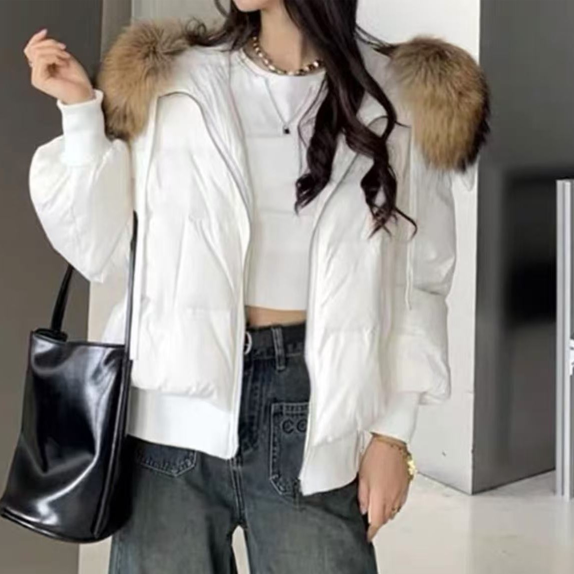 【羽绒服】冬季保暖厚款宽松羽绒外套百搭女装9254[YZM]J