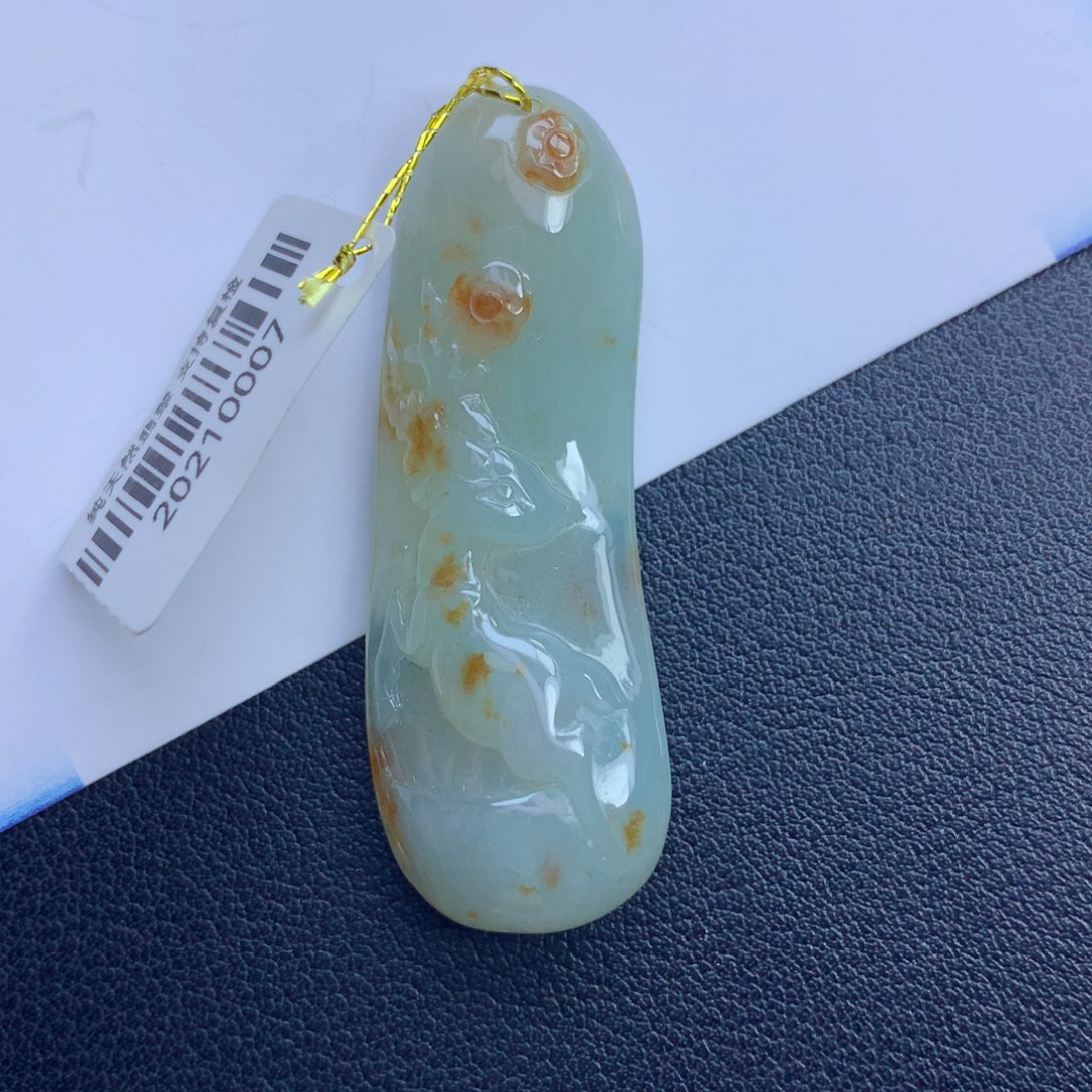 翡翠颈饰未镶嵌一路有你