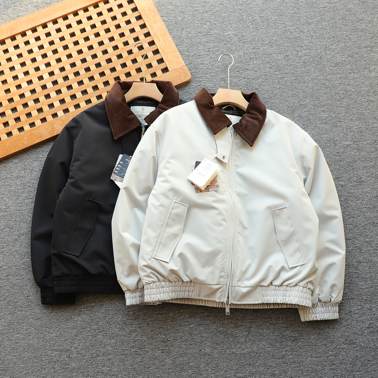 羊毛填充 意单轻奢男女翻领复古加厚保暖棉服棉衣外套