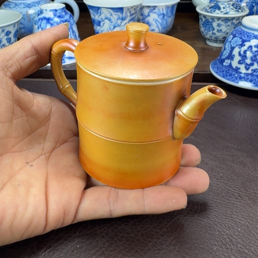 蛋***皮瓷片当代景德镇陶瓷手绘茶具