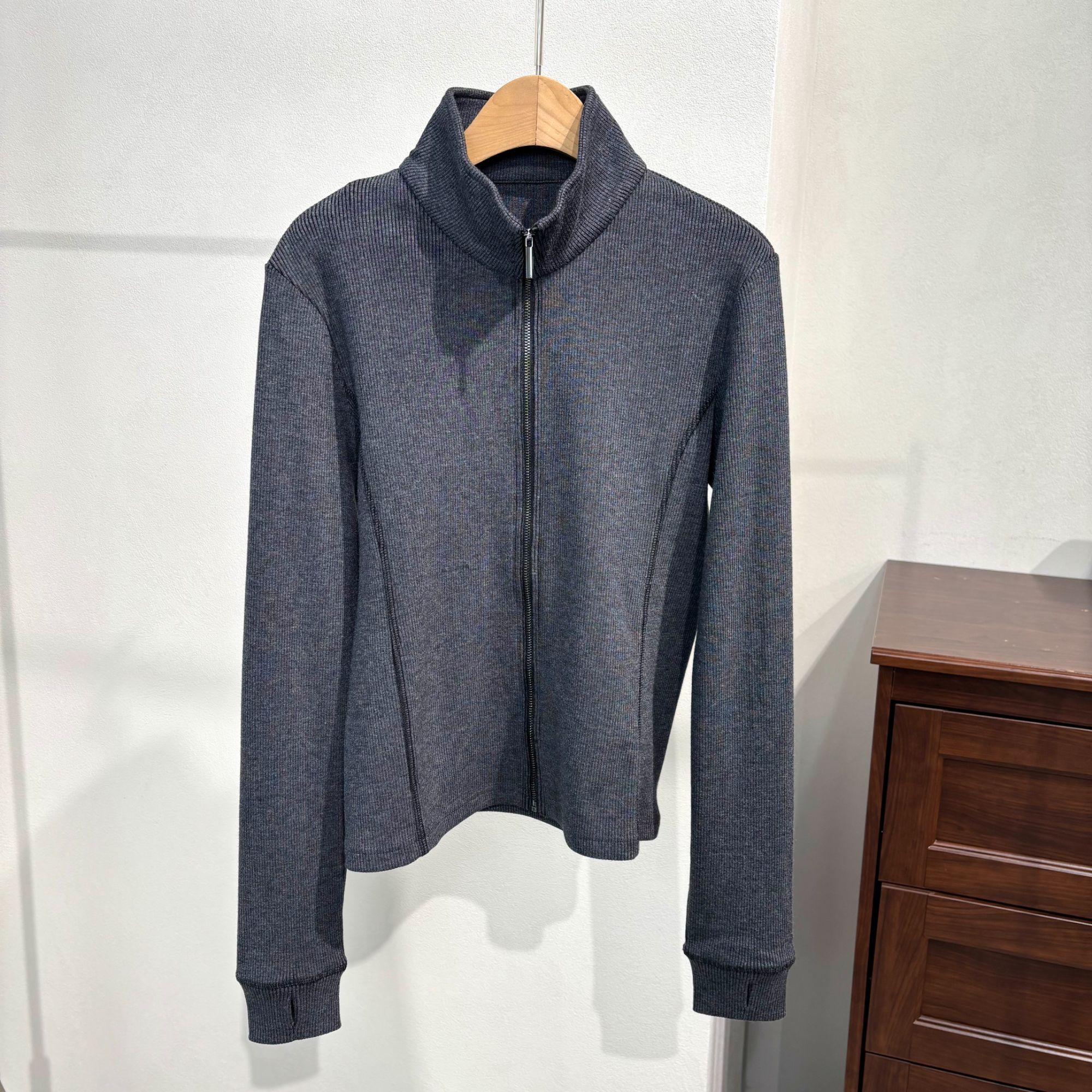 SY5892 立领侧缝收腰针织外套