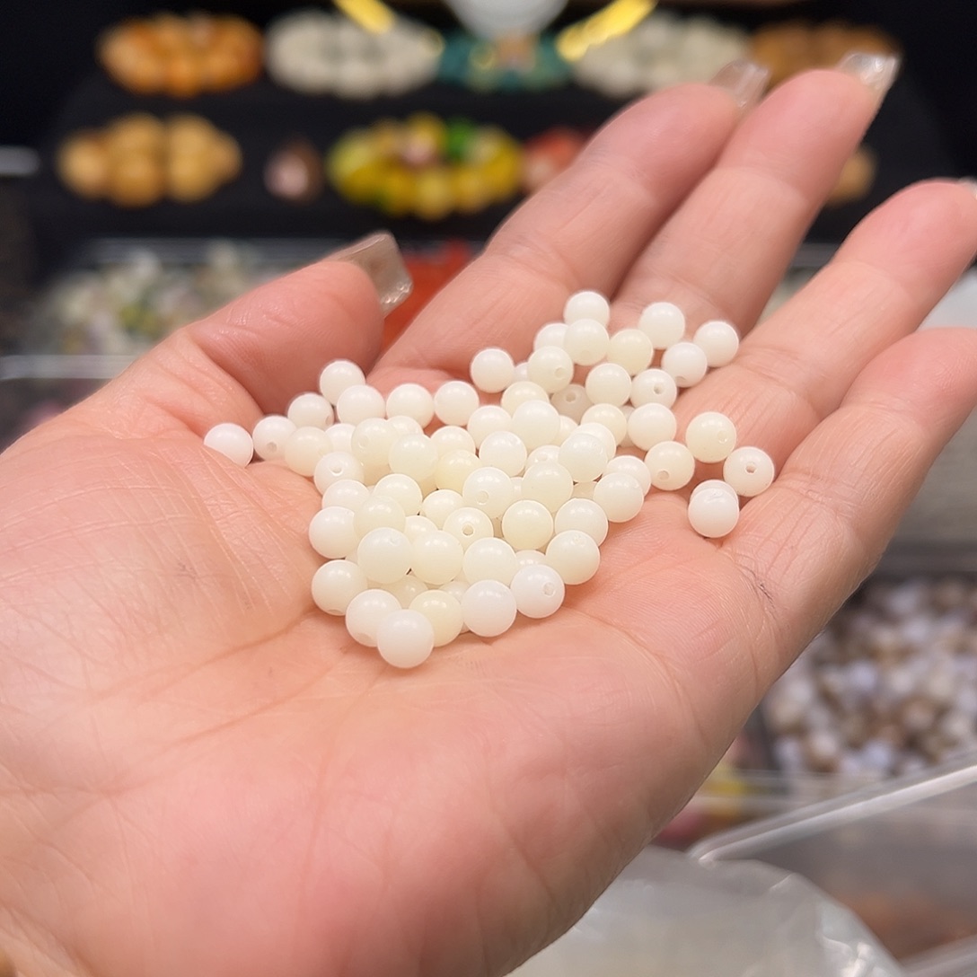 手串菩提根/象牙果卡6白圆108颗