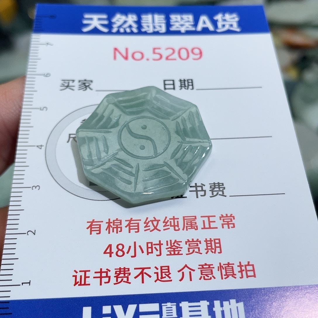 翡翠未镶嵌挂件5209