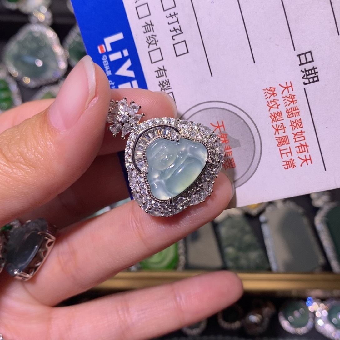 翡翠未镶嵌颈饰天然