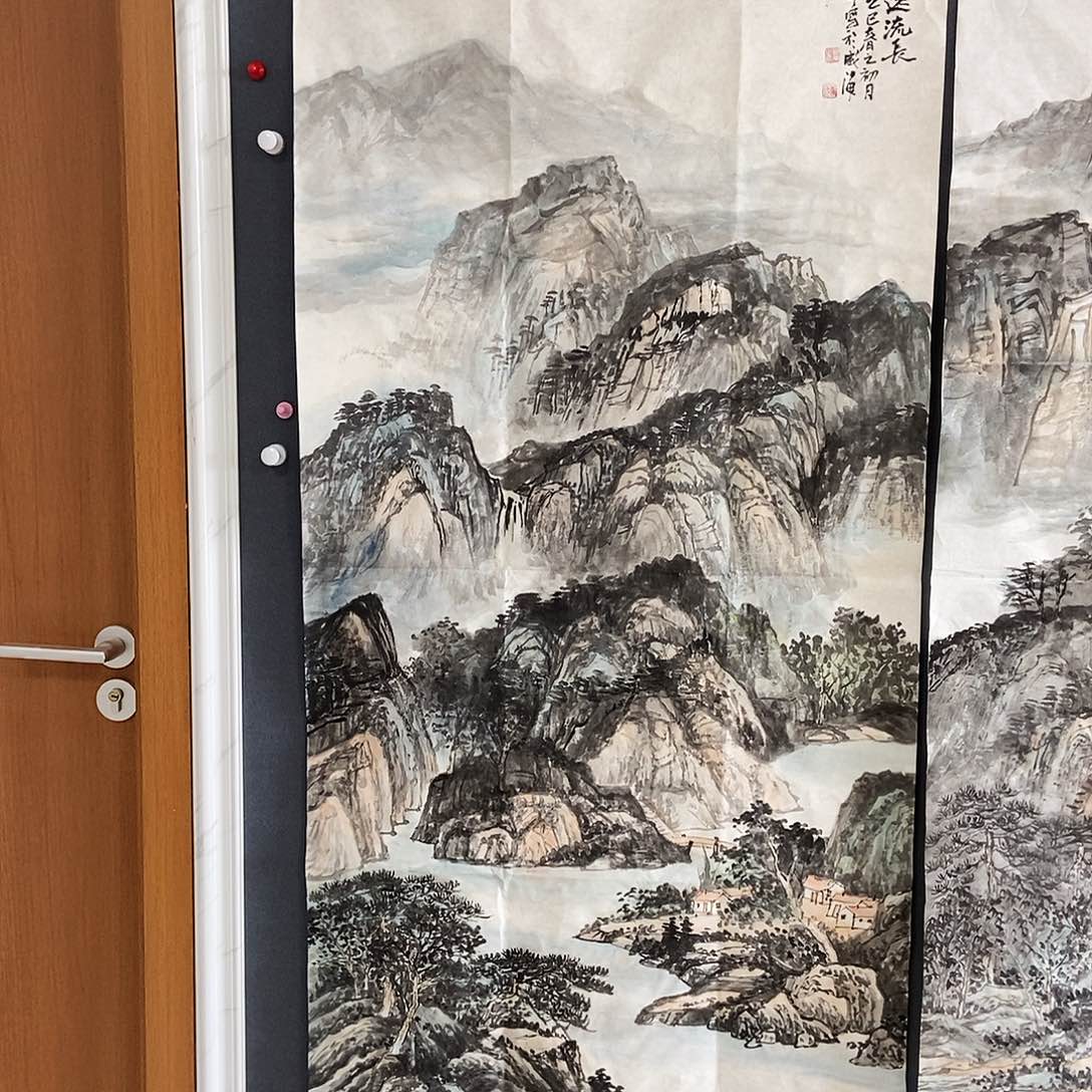 国画洗**听李珍军手绘作品70.140