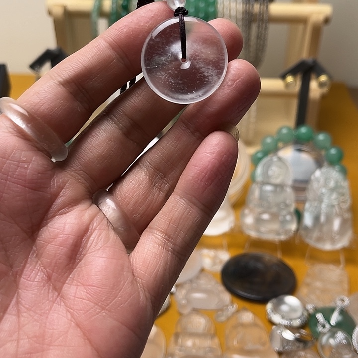 石英质玉平安扣未镶嵌