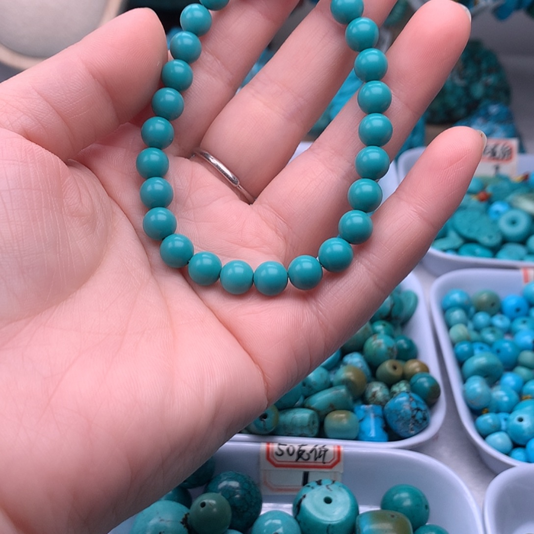 可***心非金属圆珠手串搭配好看