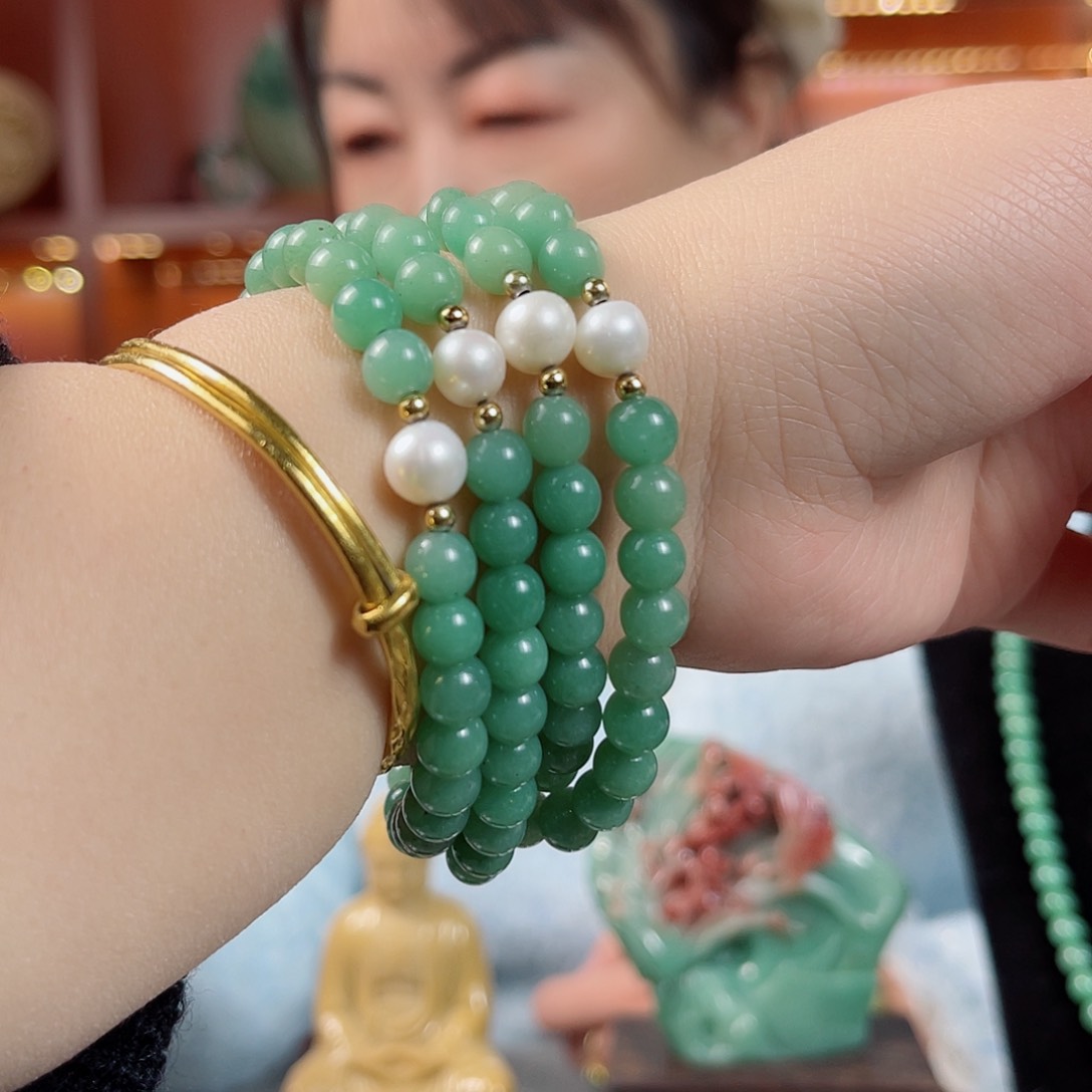 密玉（石英质玉）手串未镶嵌