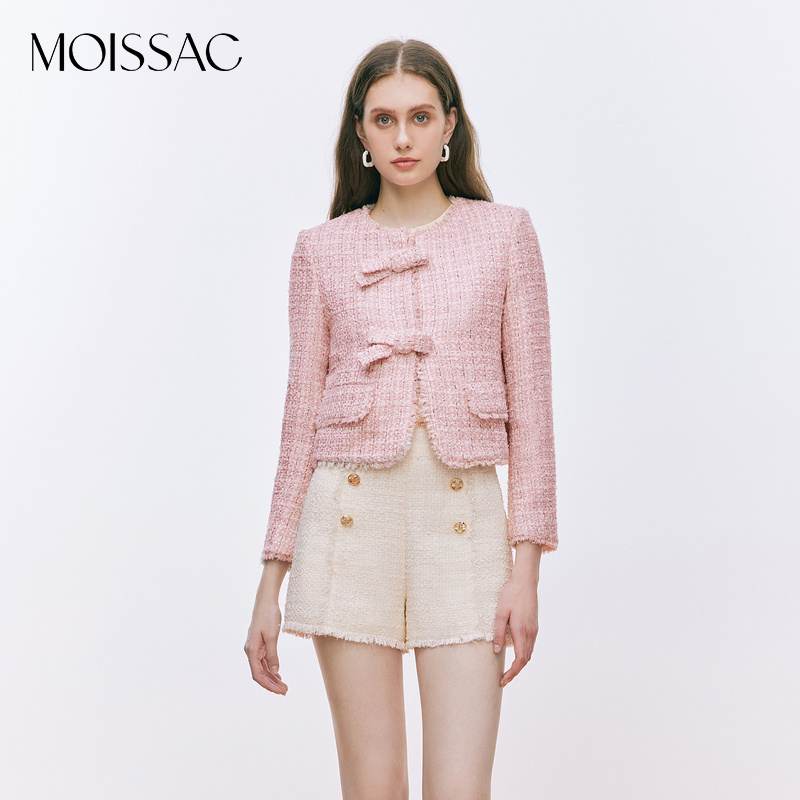 【周周专属】摩萨克冬优雅显瘦气质法式粗花呢香风外套0046