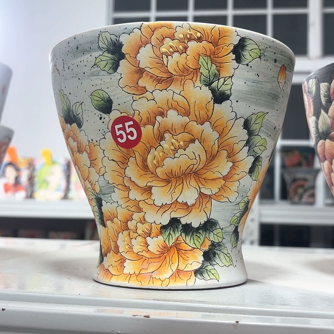 紫砂花盆手工花盆默认微瑕16.5/15