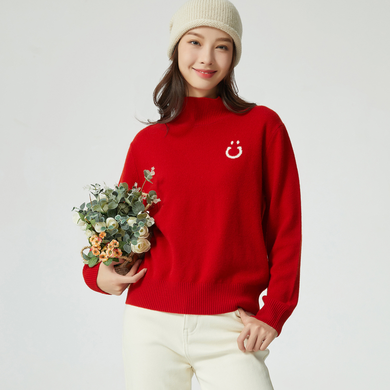 布景女2023年冬季新品毛针织衫