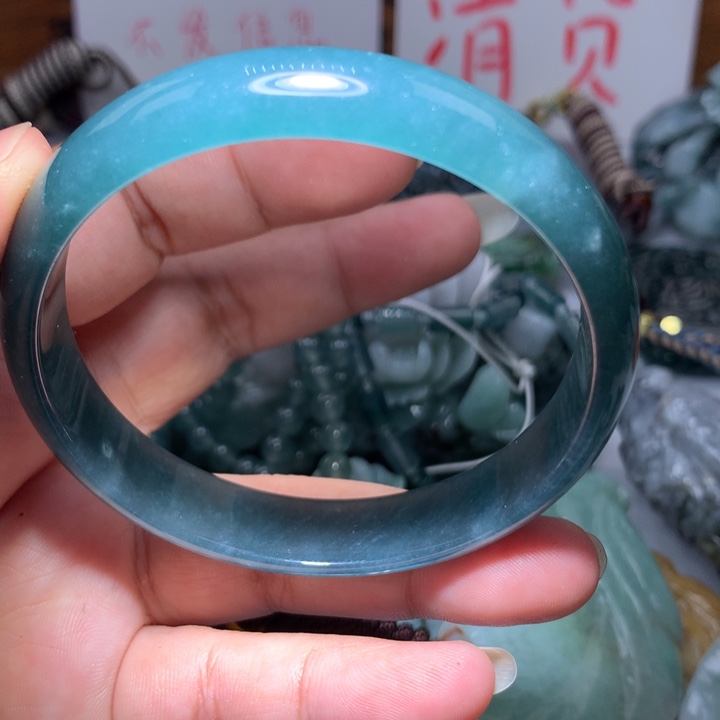 翡翠颈饰未镶嵌保真天然A货翡翠57