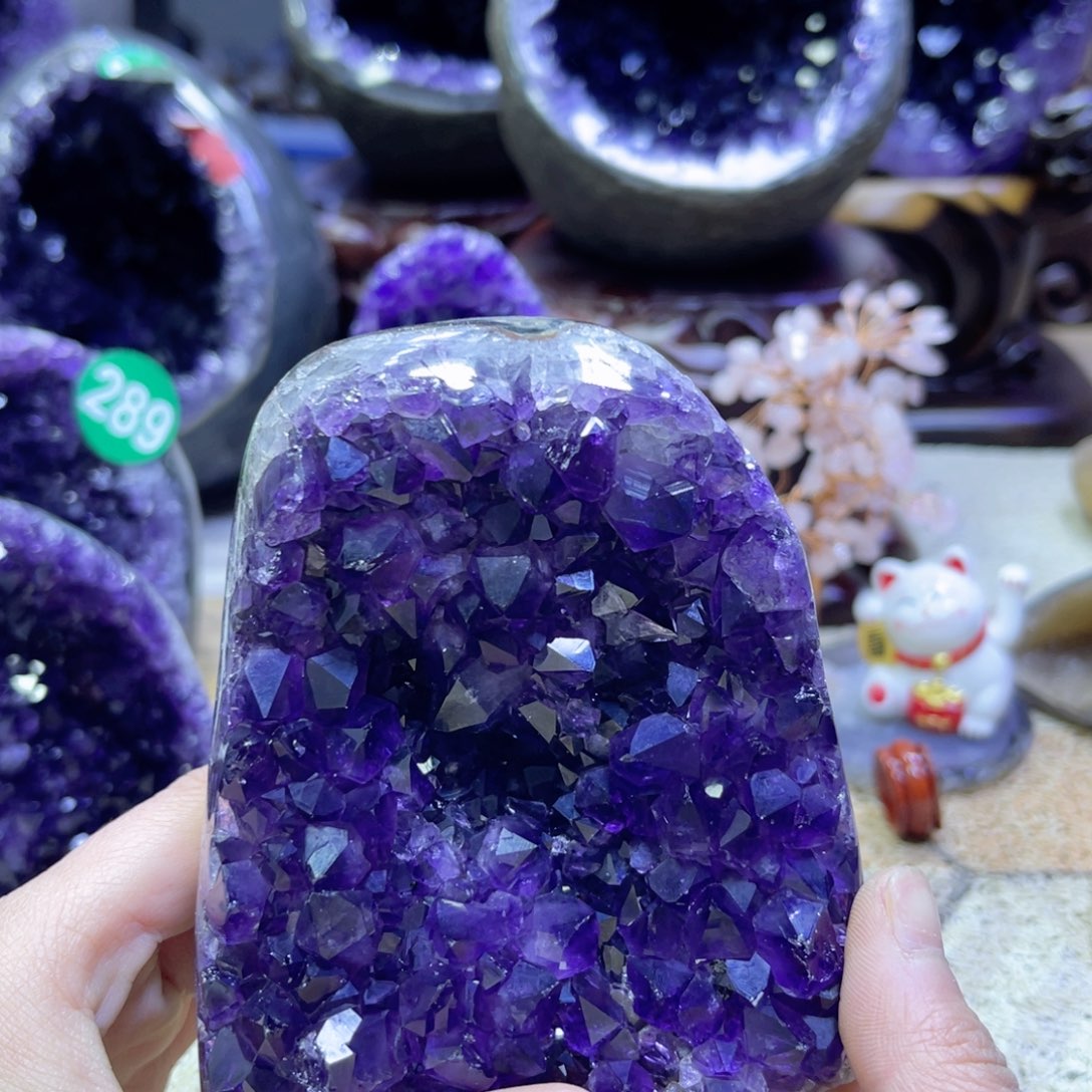 紫晶摆件未镶嵌紫水晶