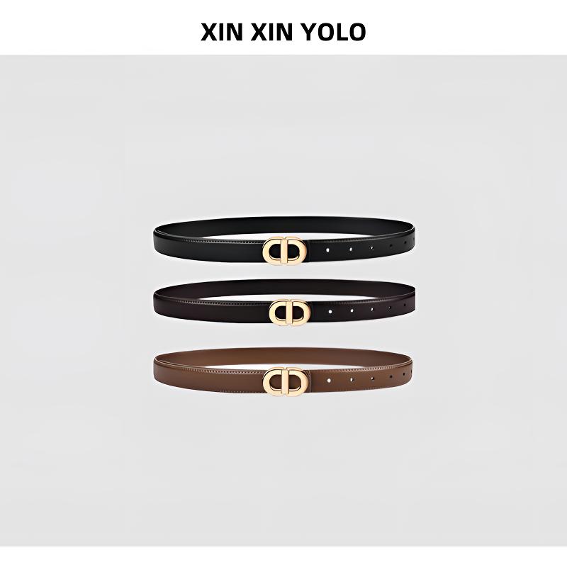 2025新款腰带女士百搭皮带西裤简约潮流平价腰带配饰裙子宽2.3cm