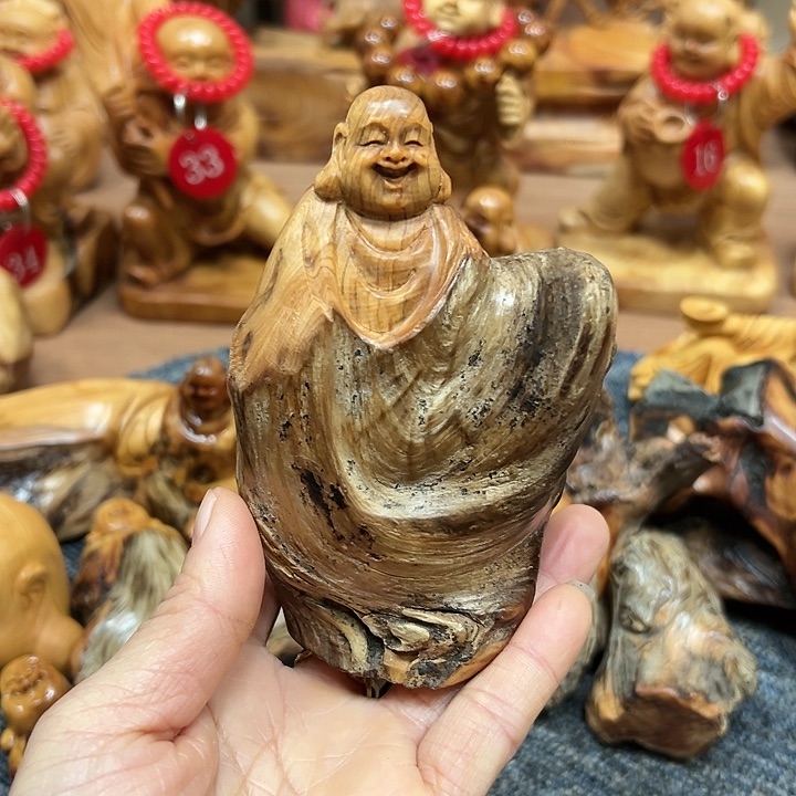 柏木太行崖柏手把摆件