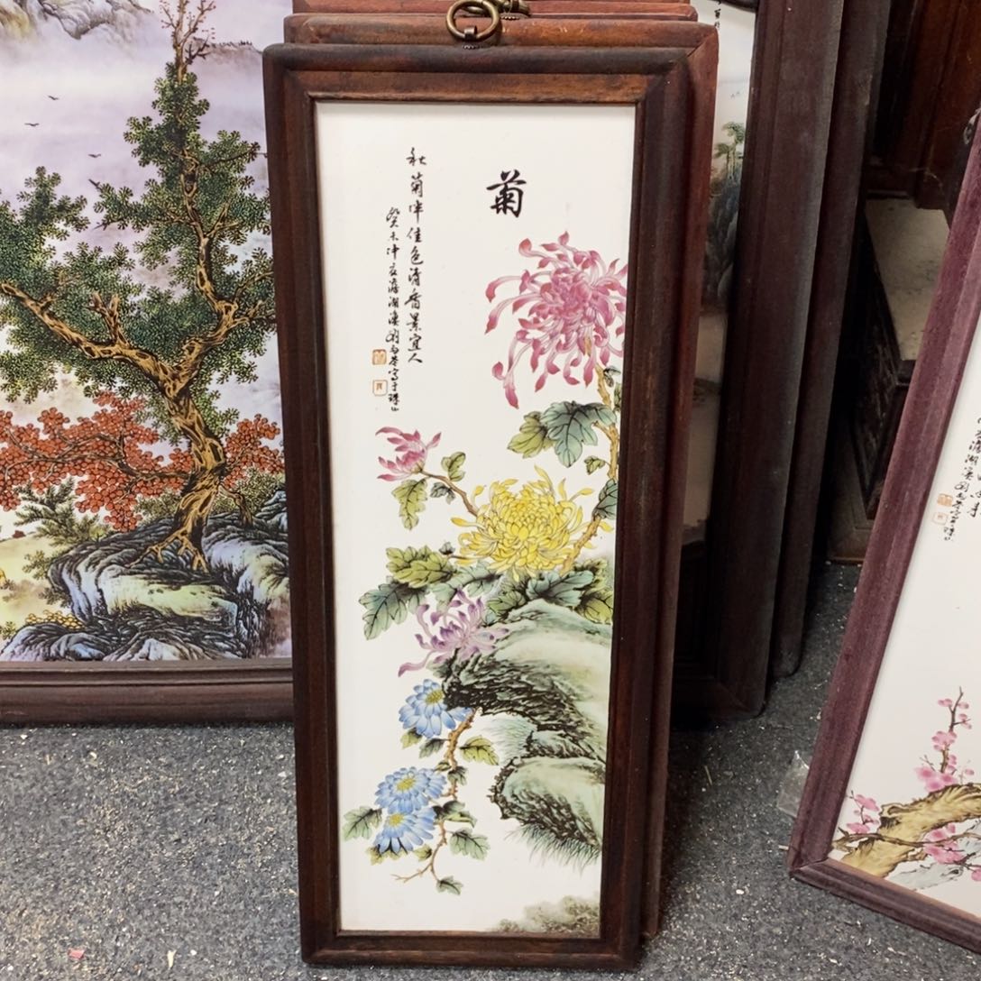 瓷55*21 景德镇瓷板画柴窑烧制